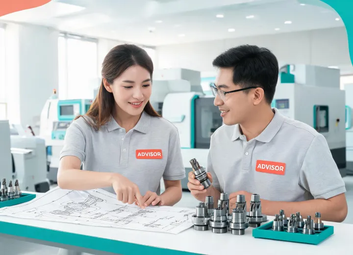 Tooling advisor team in machine shop