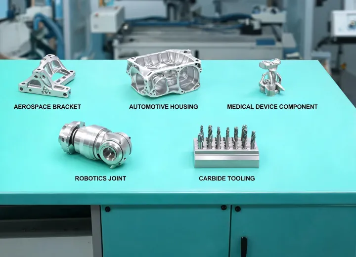 CNC industries tooling application collage