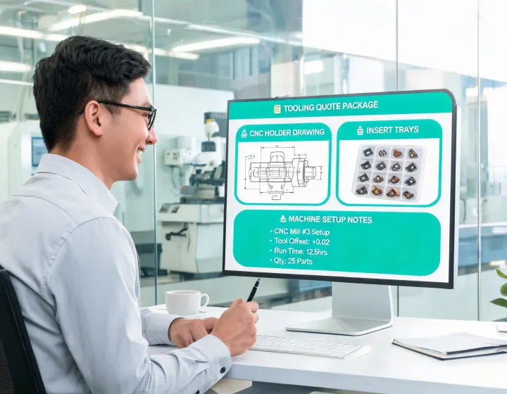 Application engineer reviewing tooling quote